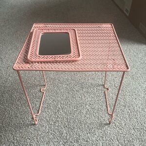 Pink Metal Locker Shelf and Mirror